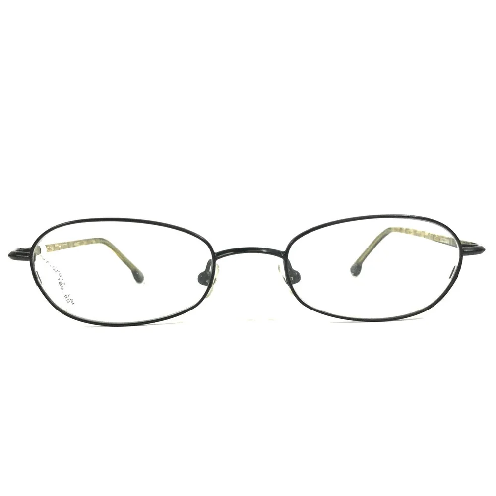 Fiction by I.a. Eyeworks Eyeglasses Frames 1-02 Black Yellow Wire Rim 47-19-125